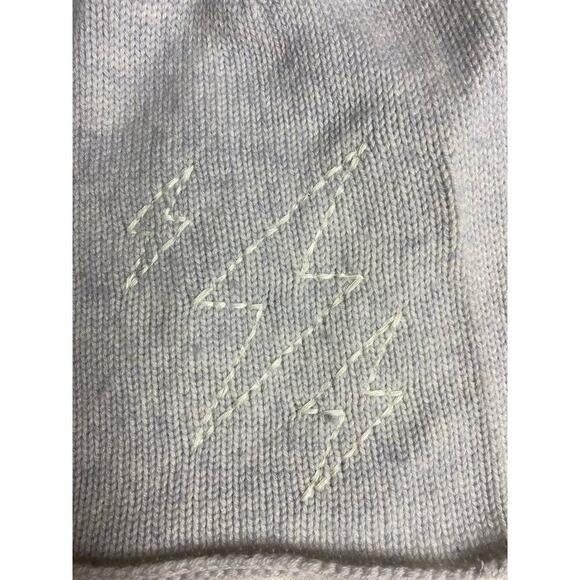 SUNDRY White Bolts Embroidered Wool Cashmere Beanie - Picture 3 of 6